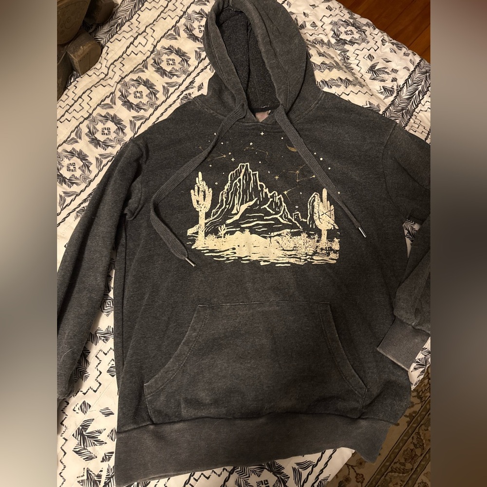 No Boundaries Charcoal Desert Graphic Hoodie